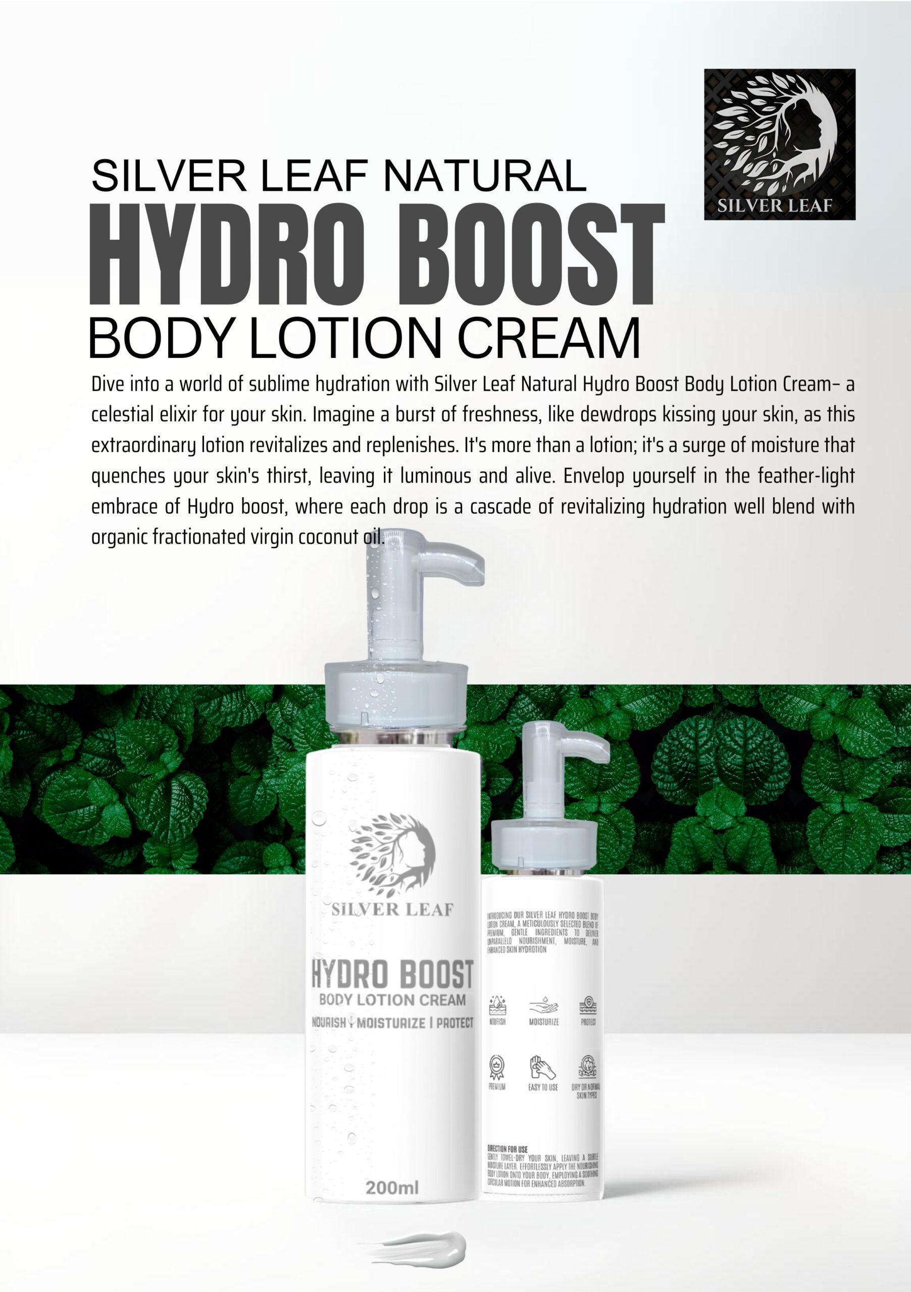 SILVER LEAF Hydro Boost Body Lotion Cream - 200Ml